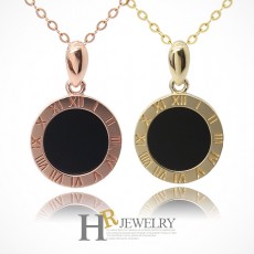 14K 써클 12mm 오닉스 펜던트(택1)